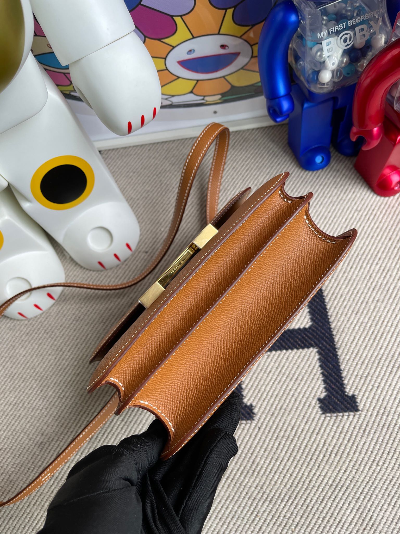 에르메스 콘스탄스18 골드브라운 금장 앱송